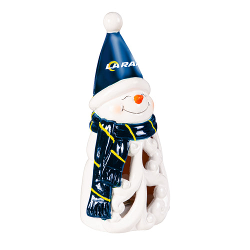 Los Angeles Rams Statue 8 Inch LED Snowman - Evergreen Enterprises