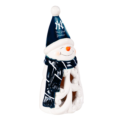 New York Yankees Statue 8 Inch LED Snowman - Evergreen Enterprises
