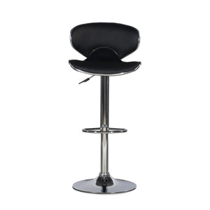 Chrome and Black PU Barstool - Powell