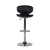 Chrome and Black PU Barstool - Powell