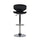 Chrome and Black PU Barstool - Powell
