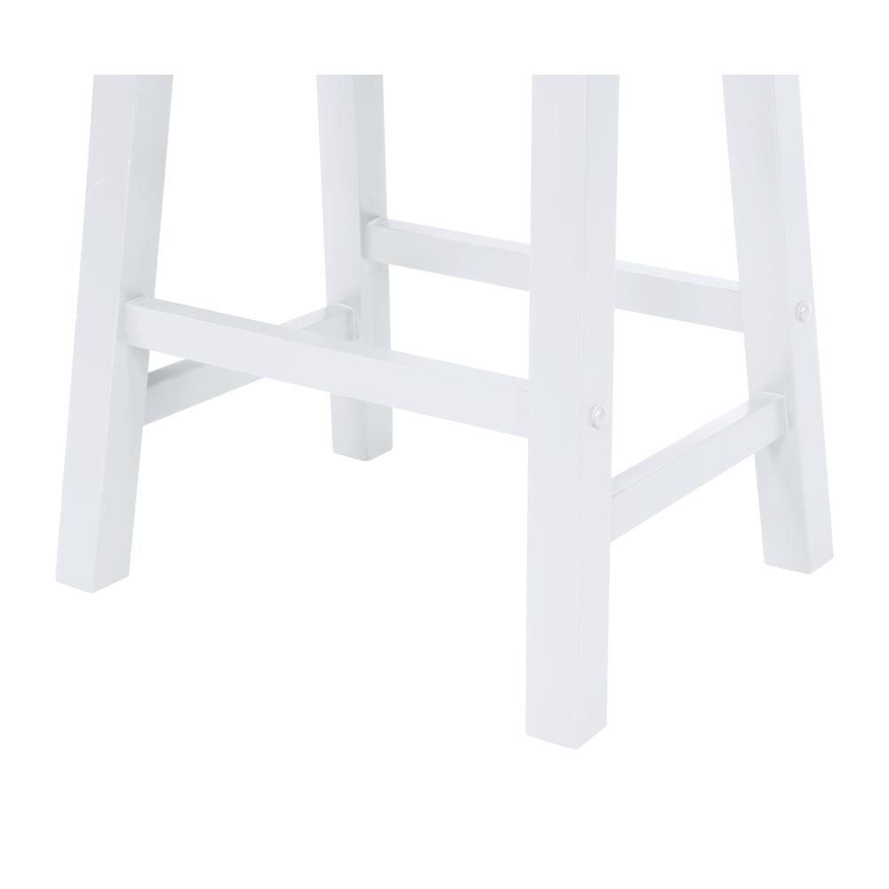 White Saddle Bar Stool - Powell