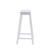 White Saddle Bar Stool - Powell
