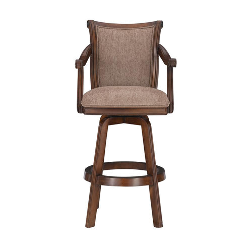 Brandon Warm Cherry Swivel Bar Stool - Powell