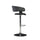 Black Faux Leather Barrel & Chrome Adjustable Height Bar Stool - Powell