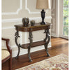 Masterpiece Floral Demilune Console Table with Horse head, Hoofed-foot Cast Legs & Display Shelf - Powell