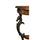 Masterpiece Floral Demilune Console Table with Horse head, Hoofed-foot Cast Legs & Display Shelf - Powell