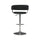 Black Faux Leather Barrel & Chrome Adjustable Height Bar Stool - Powell