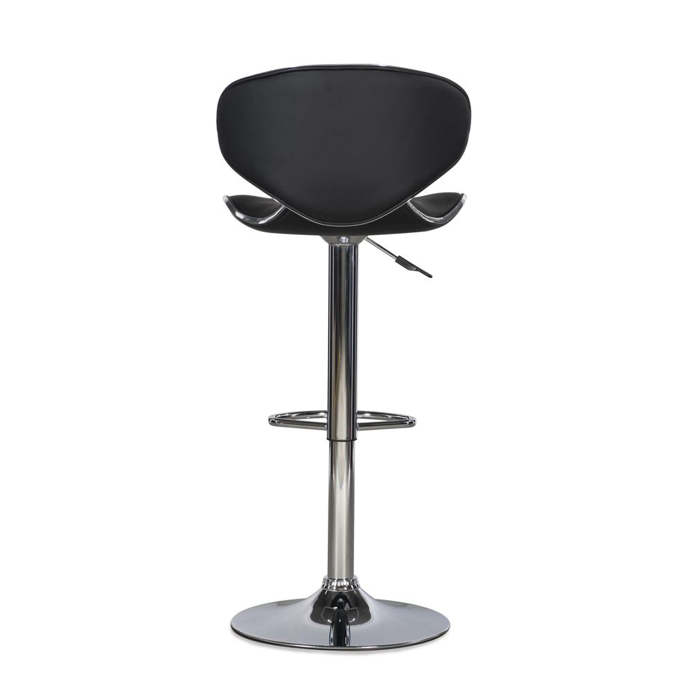 Chrome and Black PU Barstool - Powell