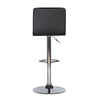 Black Quilted Faux Leather & Chrome Adjustable Height Bar Stool - Powell