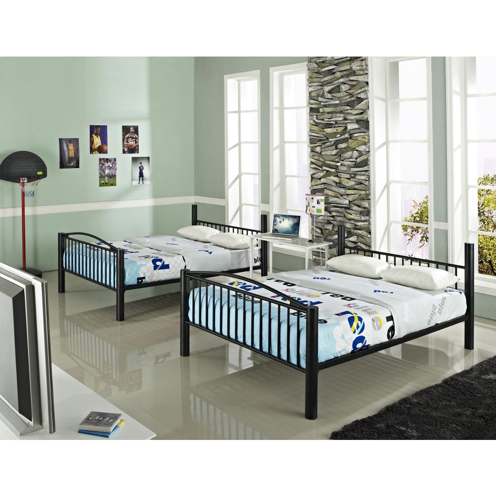 Heavy Metal Black Full Over Full Bunk Bed - Powell