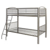 Heavy Metal Pewter Twin Over Twin Bunk Bed - Powell