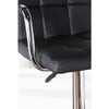 Black and Chrome Quilted Barstool - Powell
