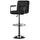 Black and Chrome Quilted Barstool - Powell