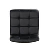 Black Quilted Faux Leather & Chrome Adjustable Height Bar Stool - Powell