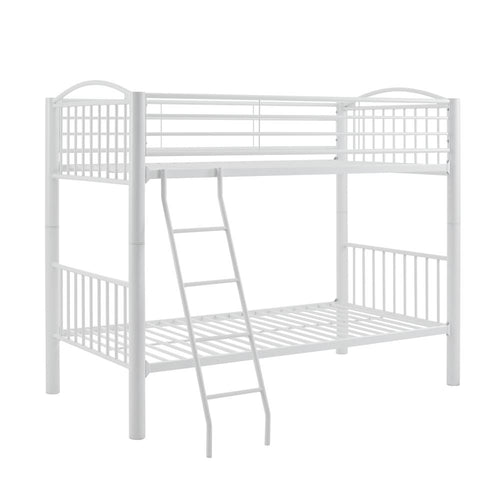 Heavy Metal Twin Twin White Bunk Bed - Powell