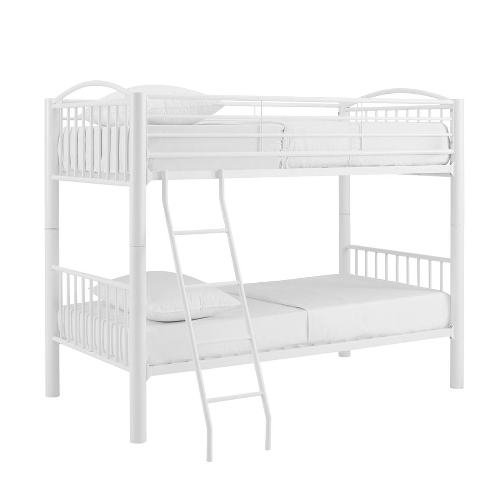 Heavy Metal Twin Twin White Bunk Bed - Powell