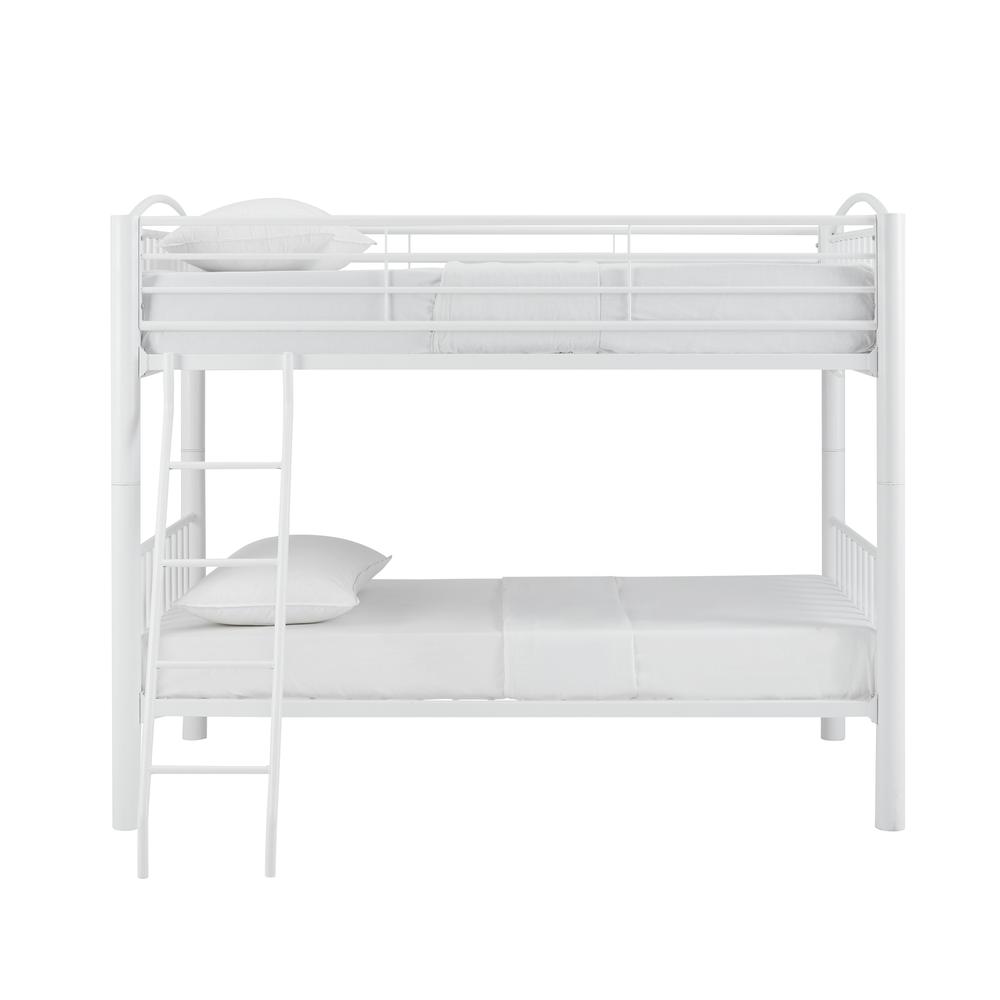 Heavy Metal Twin Twin White Bunk Bed - Powell
