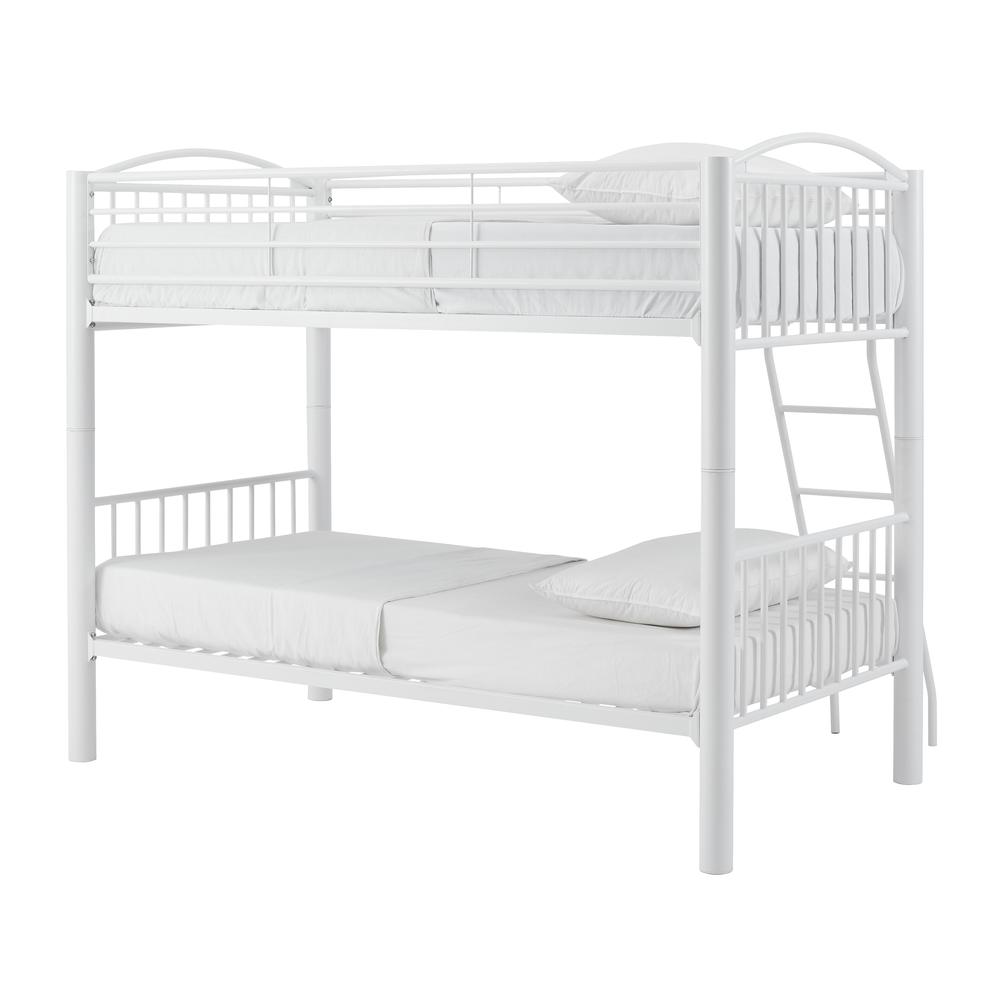 Heavy Metal Twin Twin White Bunk Bed - Powell