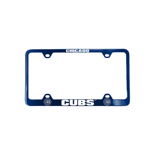 Chicago Cubs License Plate Frame Laser Cut Blue - Fremont Die