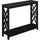 Titan Console Table with Shelf, Black - Convenience Concepts