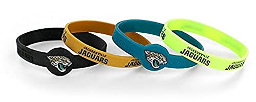 Jacksonville Jaguars Bracelets 4 Pack Silicone - Aminco