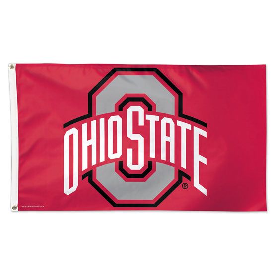 Ohio State Buckeyes Flag 3x5 Deluxe Style Red - WinCraft