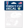 Kansas Jayhawks Decal 4x4 Perfect Cut White - WinCraft