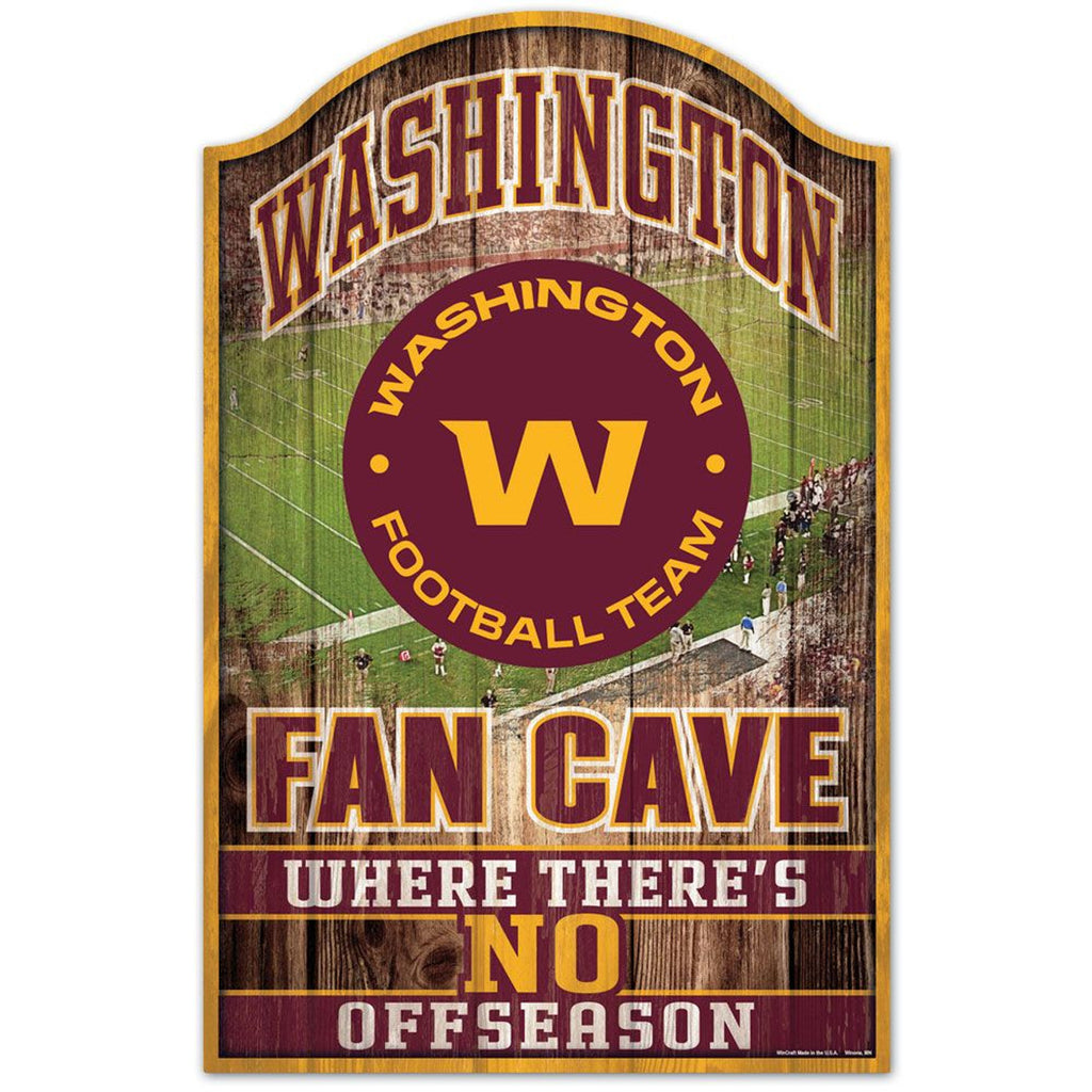 Washington Football Team Sign 11x17 Wood Fan Cave Design - WinCraft