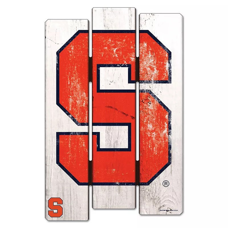Syracuse Orange Sign 11x17 Wood Fence Style - WinCraft