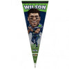 Seattle Seahawks Pennant 12x30 Premium Style Russell Wilson Caricature Design - Special Order - WinCraft