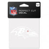 Baltimore Ravens Decal 4x4 Perfect Cut White - WinCraft