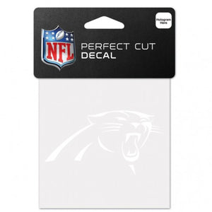 Carolina Panthers Decal 4x4 Perfect Cut White - WinCraft