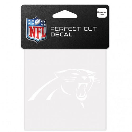 Carolina Panthers Decal 4x4 Perfect Cut White - WinCraft