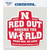 Nebraska Cornhuskers Decal 8x8 Perfect Cut Color Red Out Design - WinCraft
