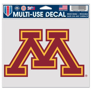 Minnesota Golden Gophers Decal 5x6 Multi Use Color - WinCraft