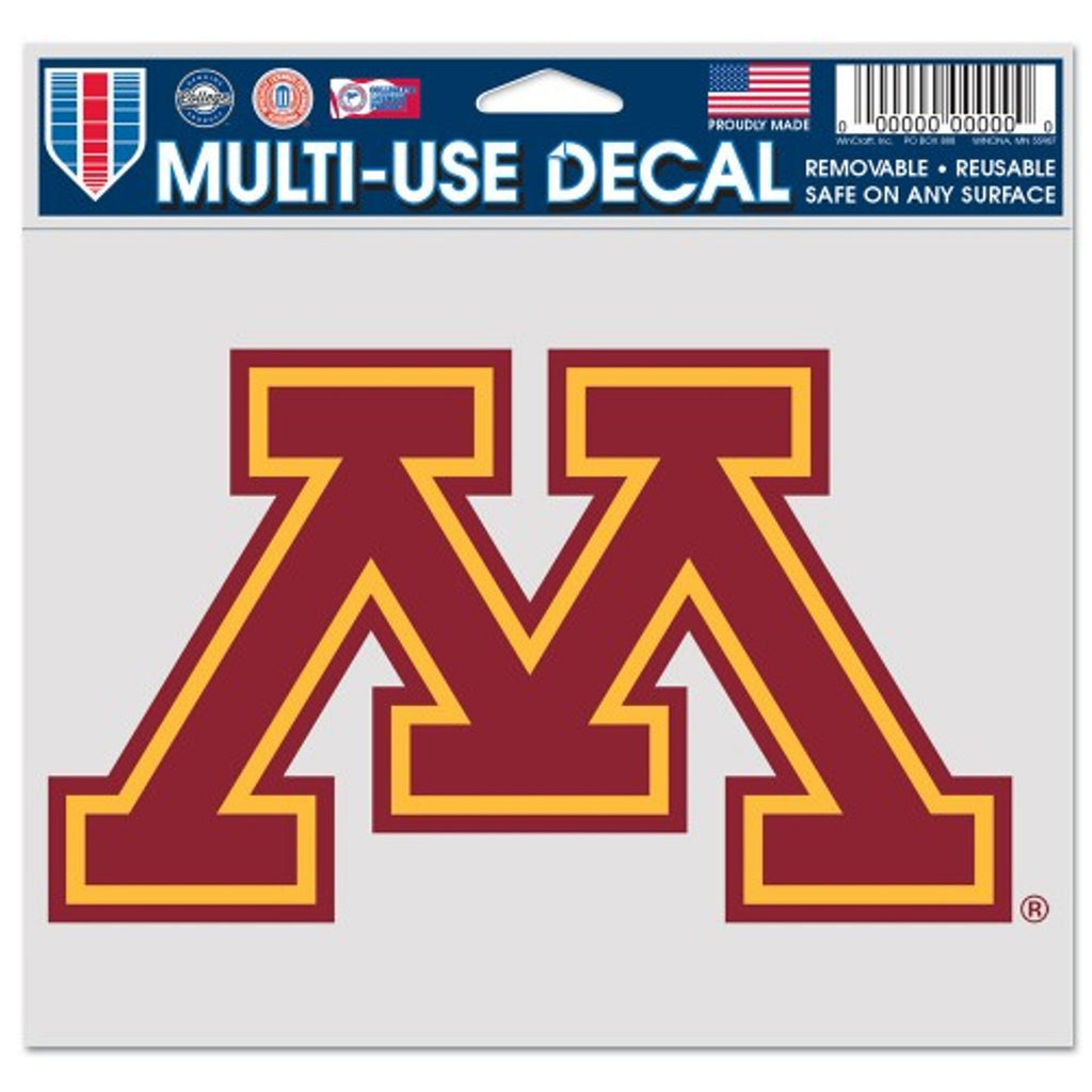 Minnesota Golden Gophers Decal 5x6 Multi Use Color - WinCraft