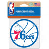 Philadelphia 76ers Decal 4x4 Perfect Cut Color - WinCraft