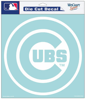 Chicago Cubs Decal 8x8 Die Cut White - WinCraft