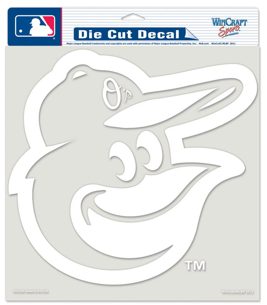 Baltimore Orioles Decal 8x8 Die Cut White - WinCraft
