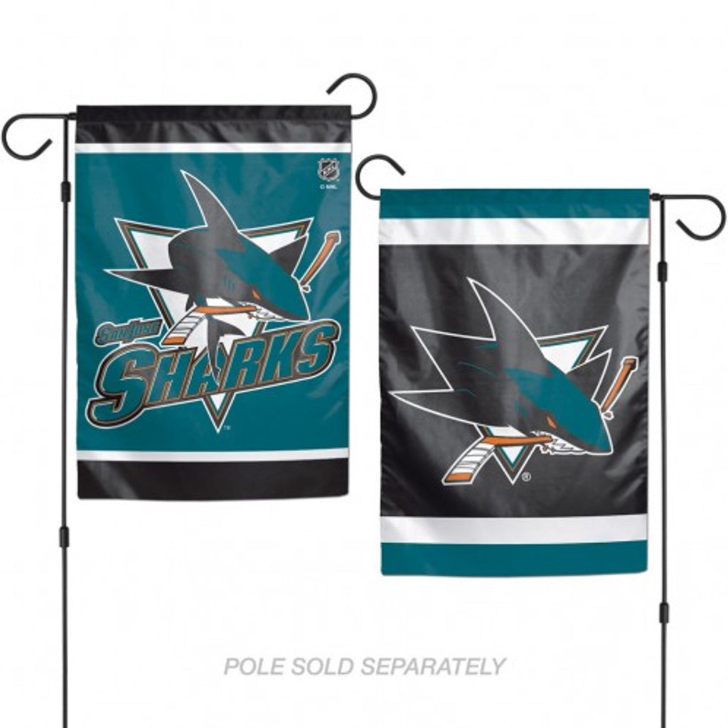San Jose Sharks Flag 12x18 Garden Style 2 Sided - Special Order - WinCraft