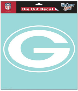 Green Bay Packers Decal 8x8 Die Cut White - WinCraft