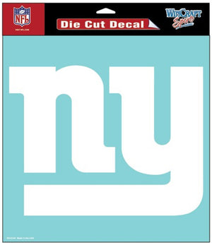 New York Giants Decal 8x8 Die Cut White - WinCraft