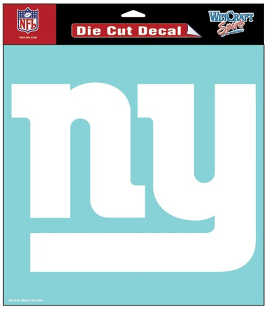 New York Giants Decal 8x8 Die Cut White - WinCraft
