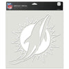 Miami Dolphins Decal 8x8 Die Cut White - WinCraft