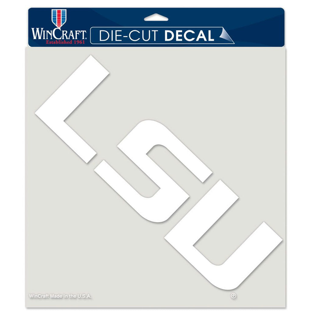 LSU Tigers Decal 8x8 Die Cut White - WinCraft