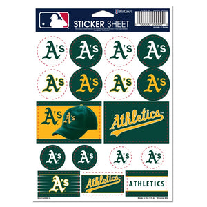 Oakland Athletics Decal Sheet 5x7 Vinyl - WinCraft