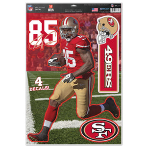 San Francisco 49ers Decal 11x17 Multi Use Vernon Davis Design CO - WinCraft
