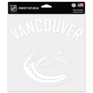 Vancouver Canucks Decal 8x8 Perfect Cut White - WinCraft