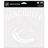 Vancouver Canucks Decal 8x8 Perfect Cut White - WinCraft
